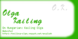 olga kailing business card